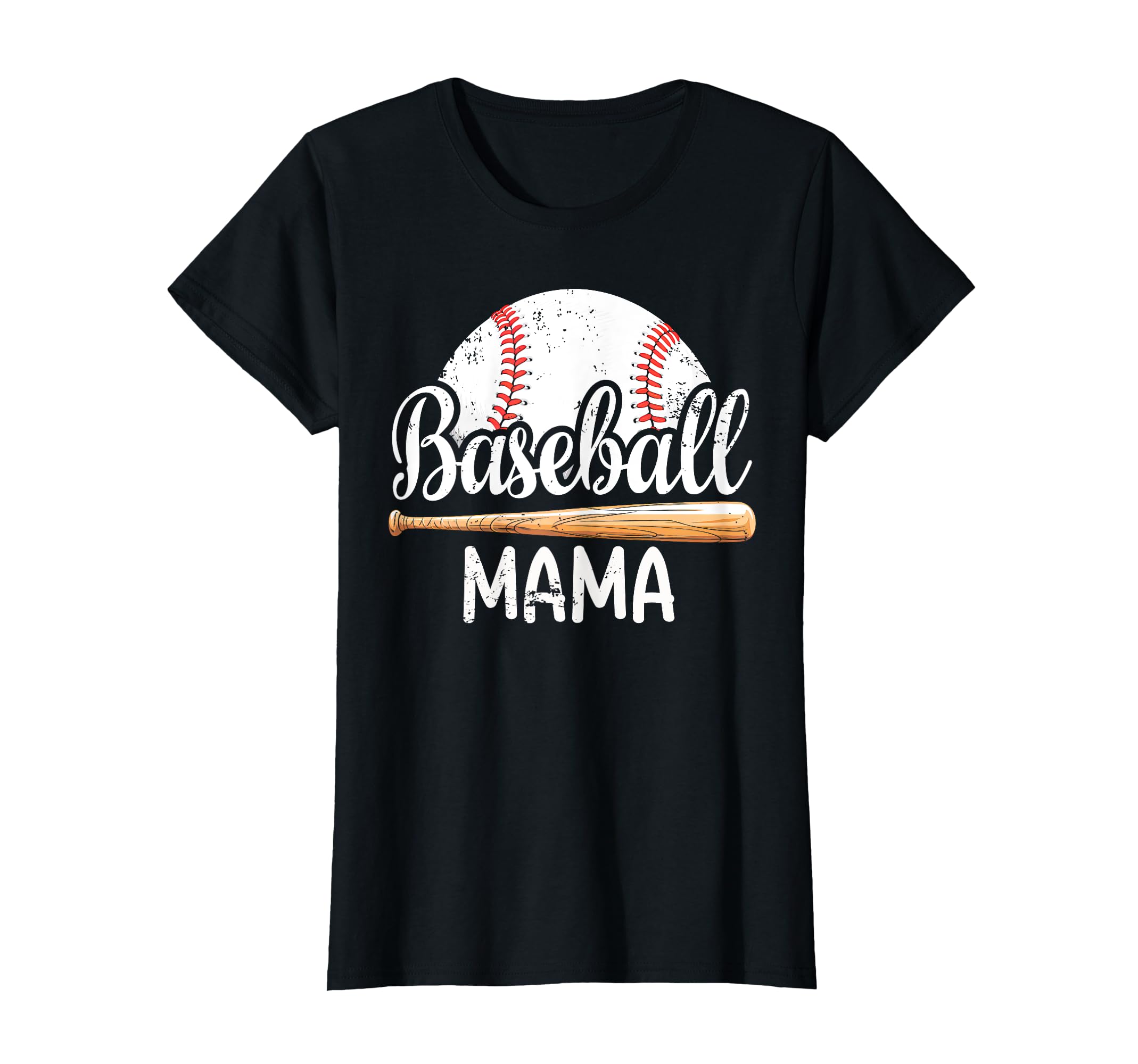 Womens Baseball Mama Baseball T-Shirt - Fun Novelty Design for Adults - T-Shirt, Sweatshirt, Hoodie