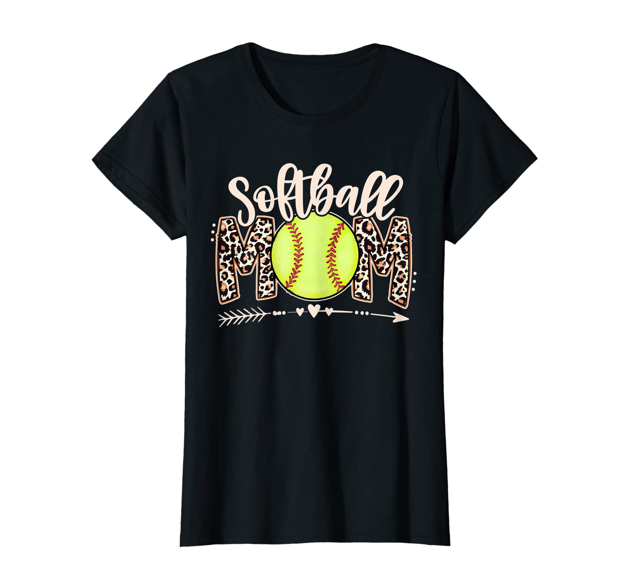 Womens Leopard Baseball Mom Messy Bun T-Shirt - Novelty Apparel Unisex - T-Shirt, Sweatshirt, Hoodie