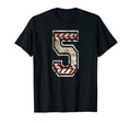 Baseball Jersey Number 5 Distressed T-Shirt - Minimalist Print Men Women - T-Shirt, Sweatshirt, Hoodie