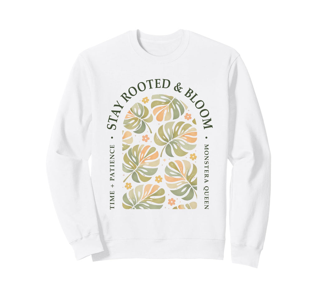 Funny Plant Rooted Boho Monstera Sweatshirt - Aesthetic Graphic Men Women - T-Shirt, Sweatshirt, Hoodie
