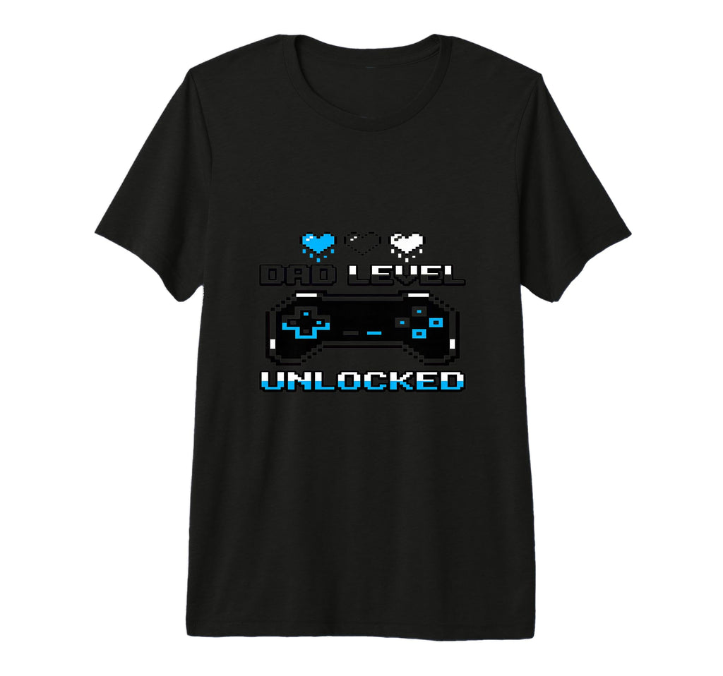 Dad Level Unlocked Gamer Dads Fathers T-Shirt - Custom Art Print Unisex - T-Shirt, Sweatshirt, Hoodie