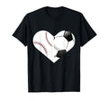 Soccer Baseball Heart Sports Baseball T-Shirt - Graphic Print Men Women - T-Shirt, Sweatshirt, Hoodie