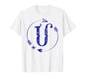 Initial U Monogram Boho Name Letter U T-Shirt - Novelty Apparel Unisex - T-Shirt, Sweatshirt, Hoodie
