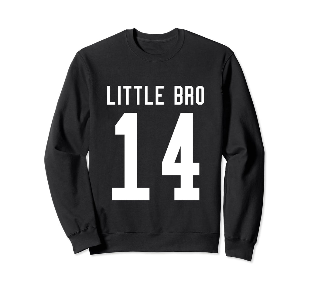 Number 14 Little Bro Biggest Fan Sweatshirt - Aesthetic Graphic for Adults - T-Shirt, Sweatshirt, Hoodie