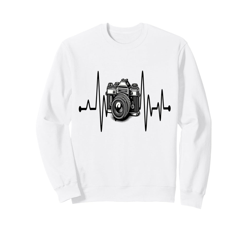 Womens Funny Camera Heartbeat Sweatshirt - Novelty Apparel for Adults - T-Shirt, Sweatshirt, Hoodie