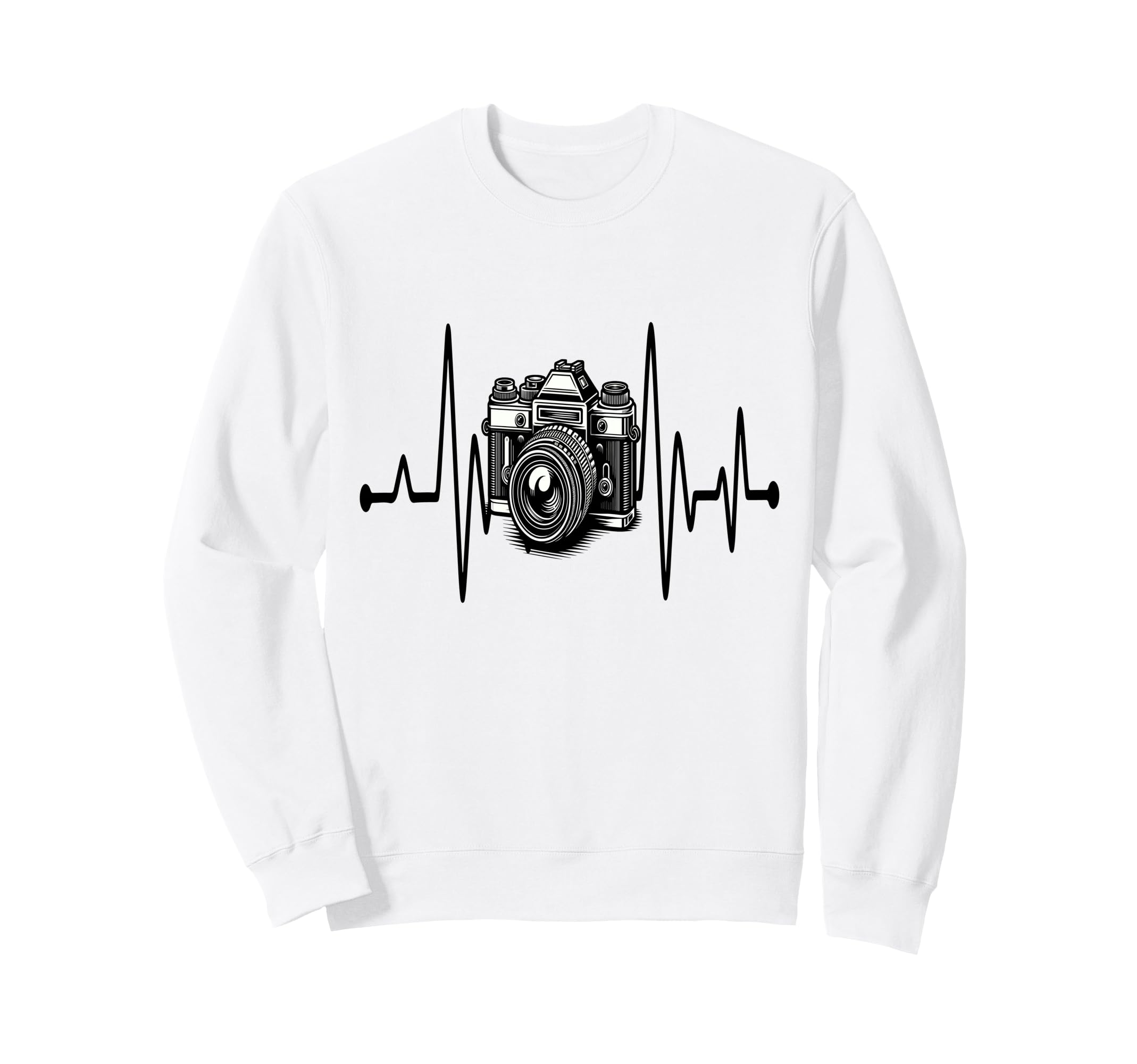 Womens Funny Camera Heartbeat Sweatshirt - Novelty Apparel for Adults - T-Shirt, Sweatshirt, Hoodie