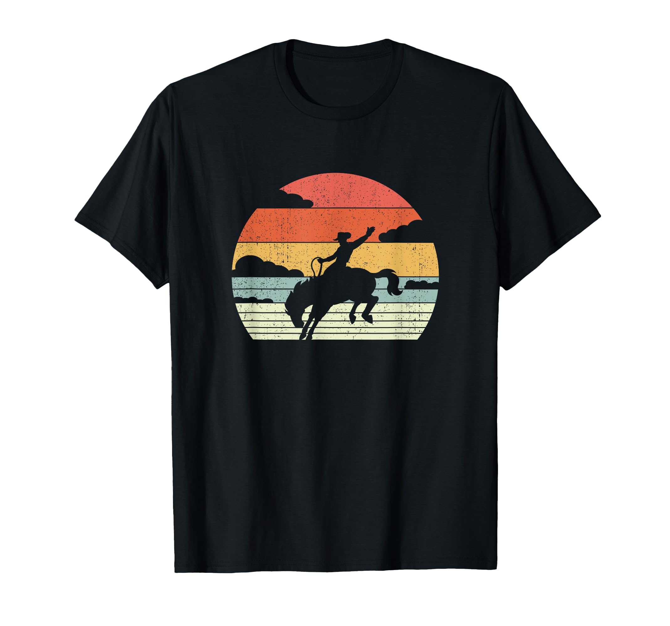 Cowboy Horse Riding Horseman Rodeo T-Shirt - Trendy Graphic Unisex - T-Shirt, Sweatshirt, Hoodie
