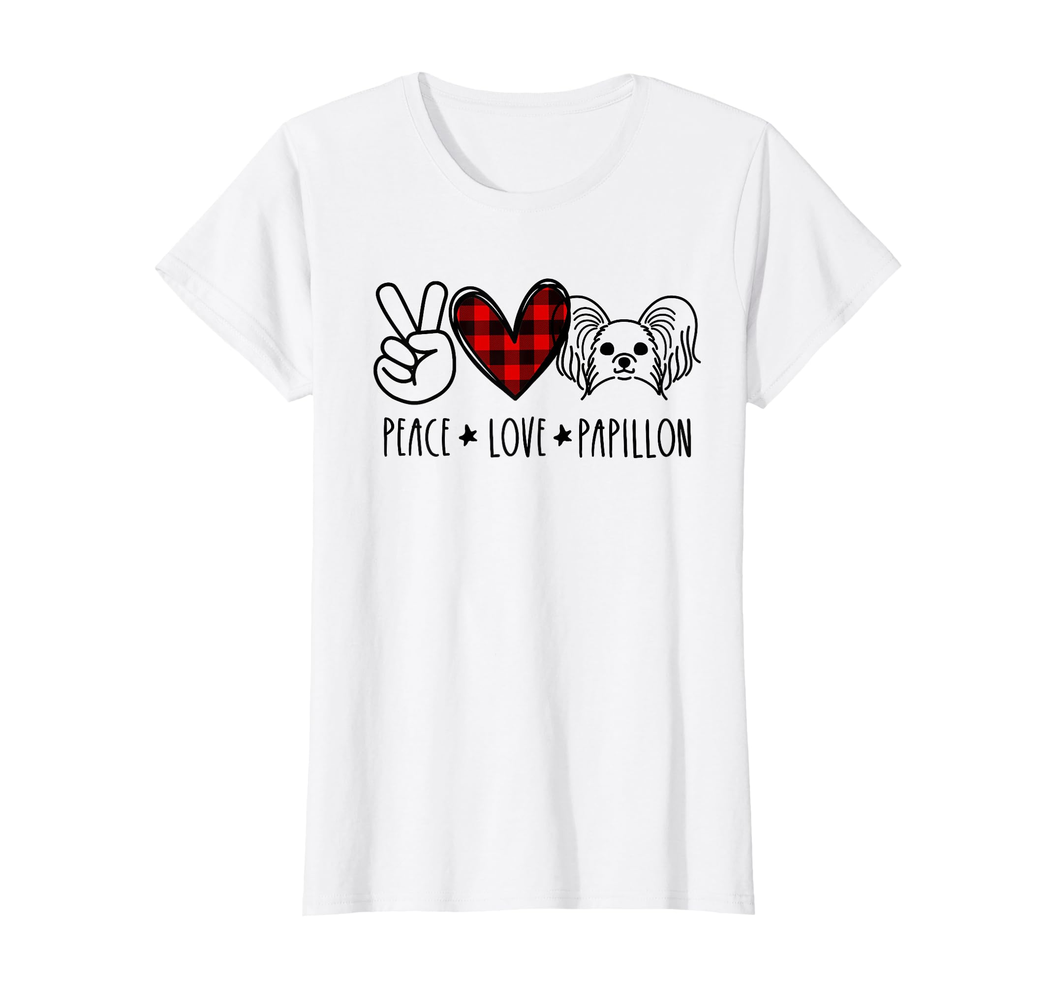 Peace Love Papillon Dog Mom T-Shirt - Trendy Graphic for Adults - T-Shirt, Sweatshirt, Hoodie