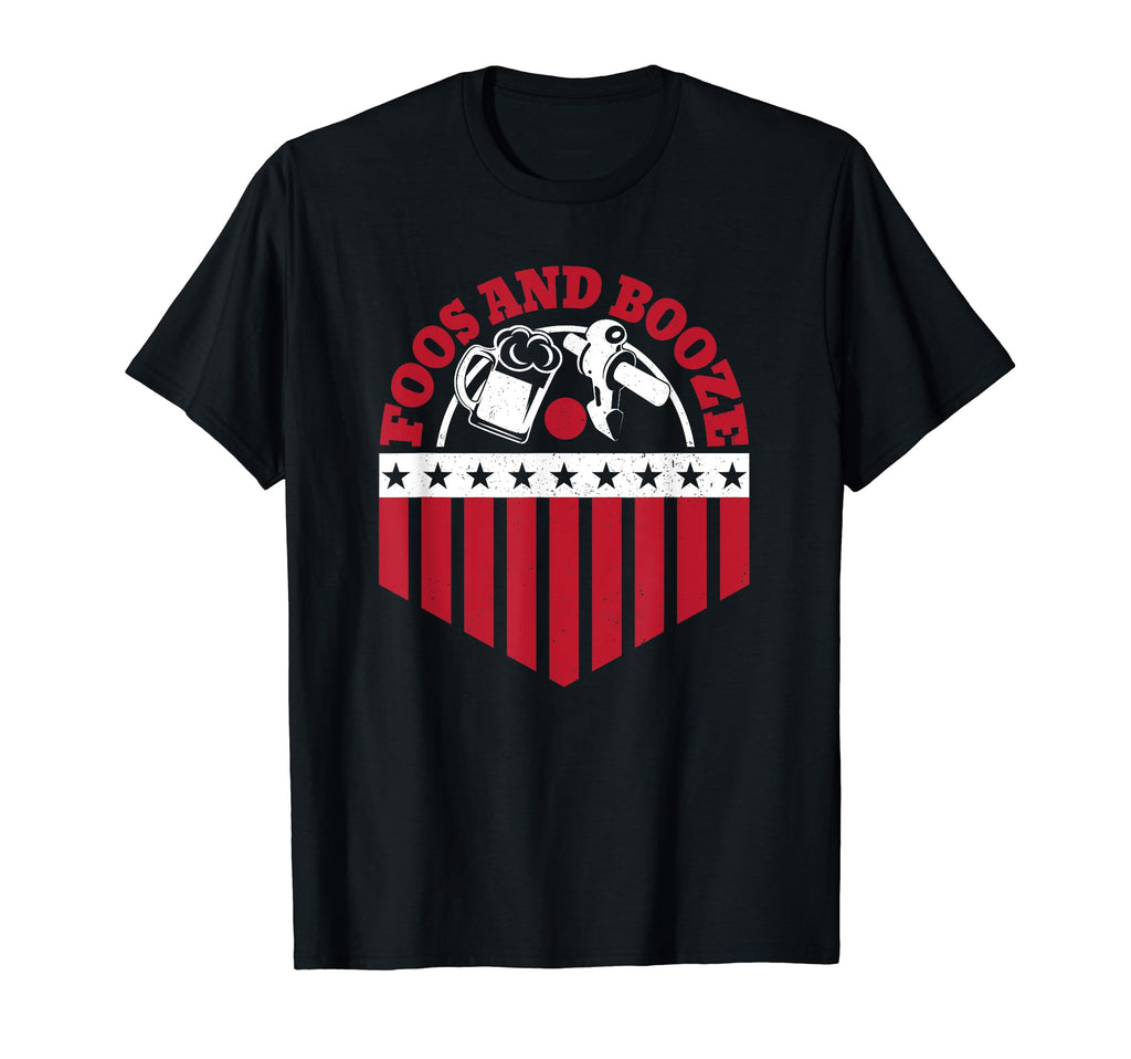 Usa Foos And Booze Distressed T-Shirt - Fun Novelty Design for Adults - T-Shirt, Sweatshirt, Hoodie