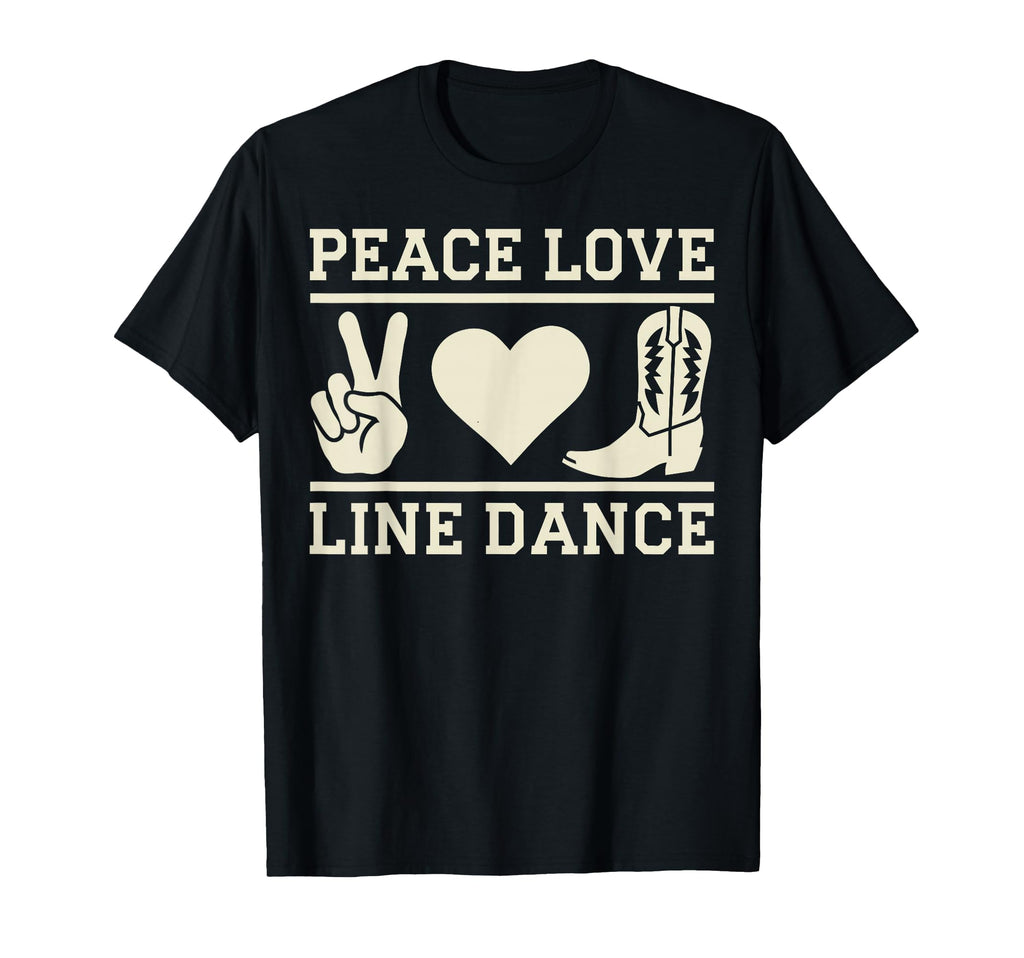 Peace Love Line Dance Country Line T-Shirt - Aesthetic Graphic for Adults - T-Shirt, Sweatshirt, Hoodie