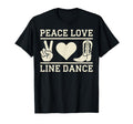 Peace Love Line Dance Country Line T-Shirt - Aesthetic Graphic for Adults - T-Shirt, Sweatshirt, Hoodie