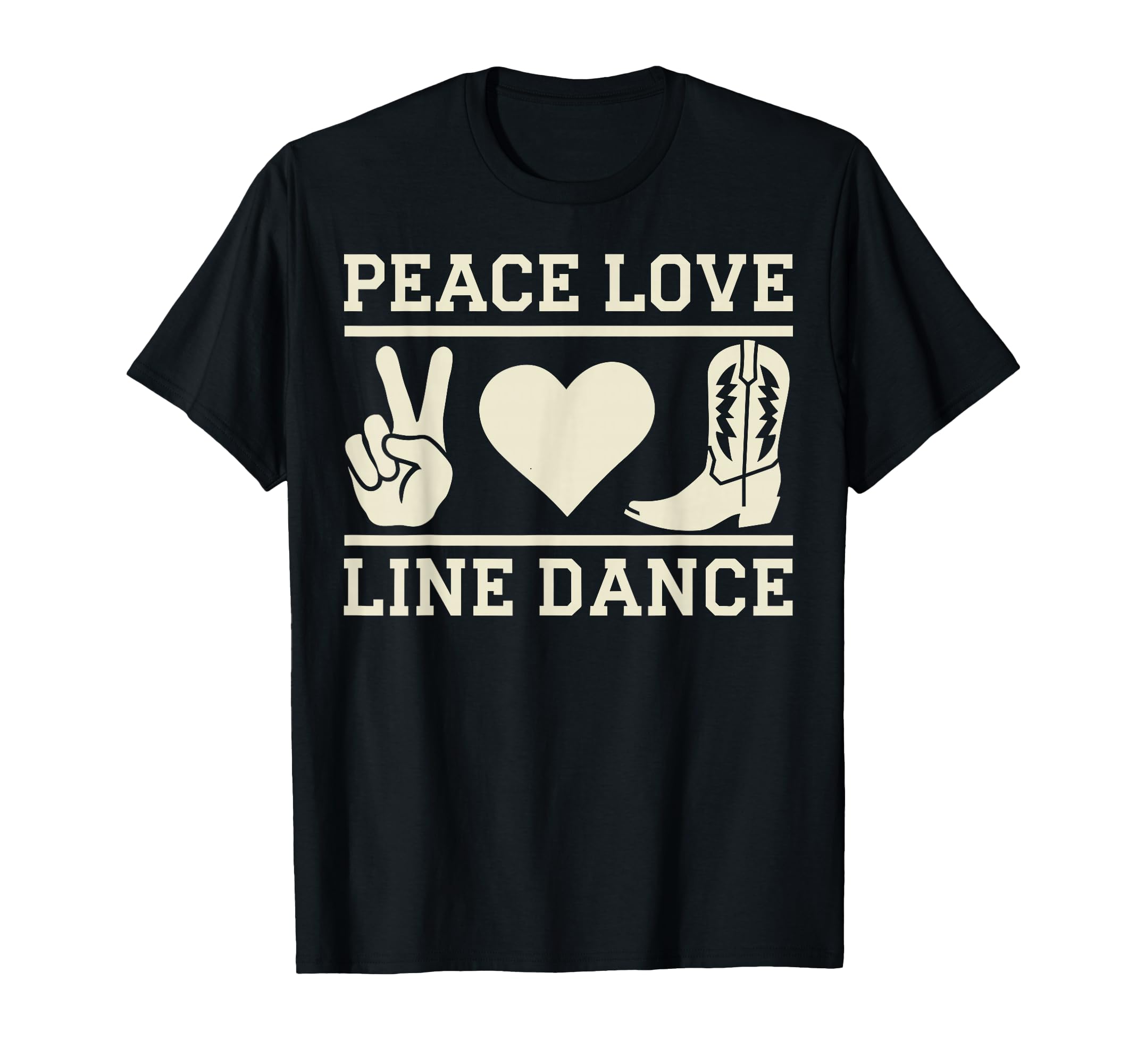 Peace Love Line Dance Country Line T-Shirt - Aesthetic Graphic for Adults - T-Shirt, Sweatshirt, Hoodie