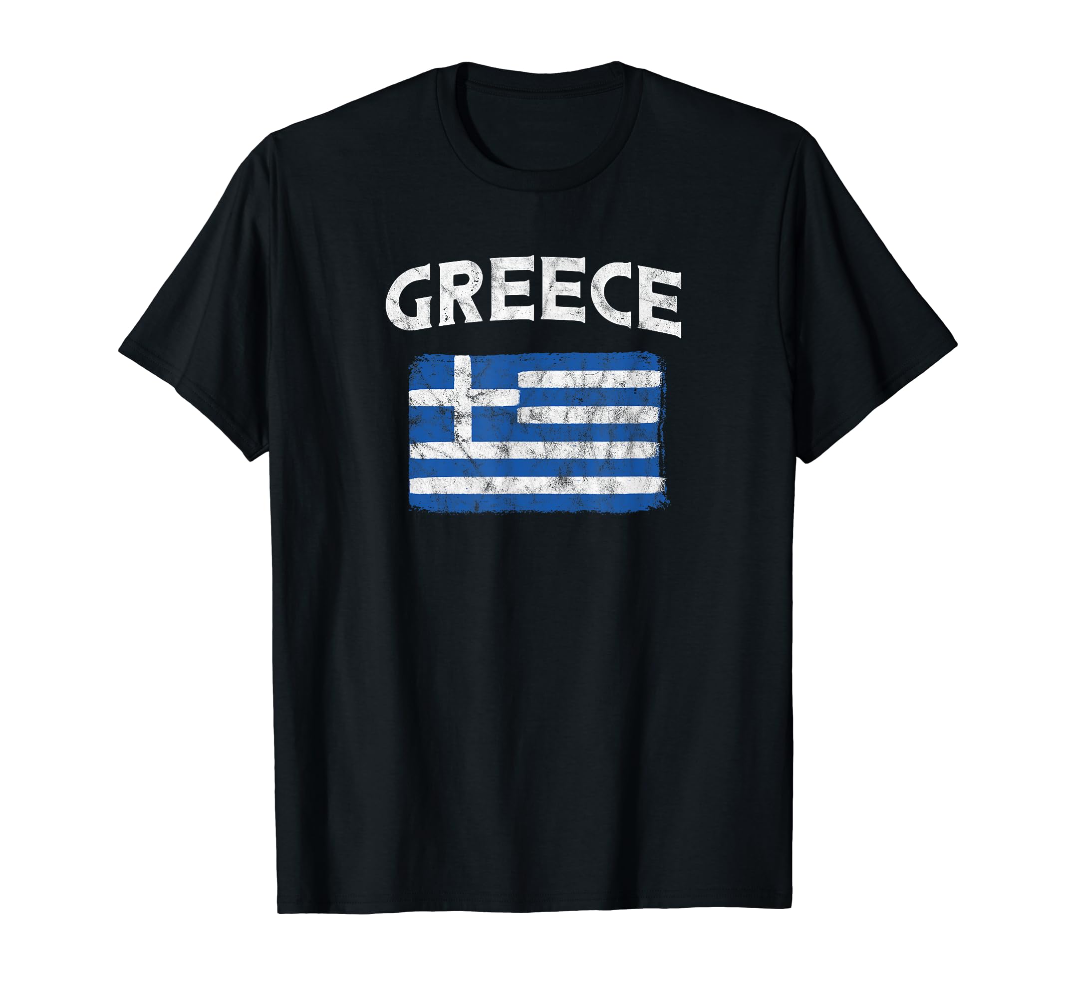 Greece Flag Distressed Greek Flag T-Shirt - Casual Everyday Wear Men Women - T-Shirt, Sweatshirt, Hoodie