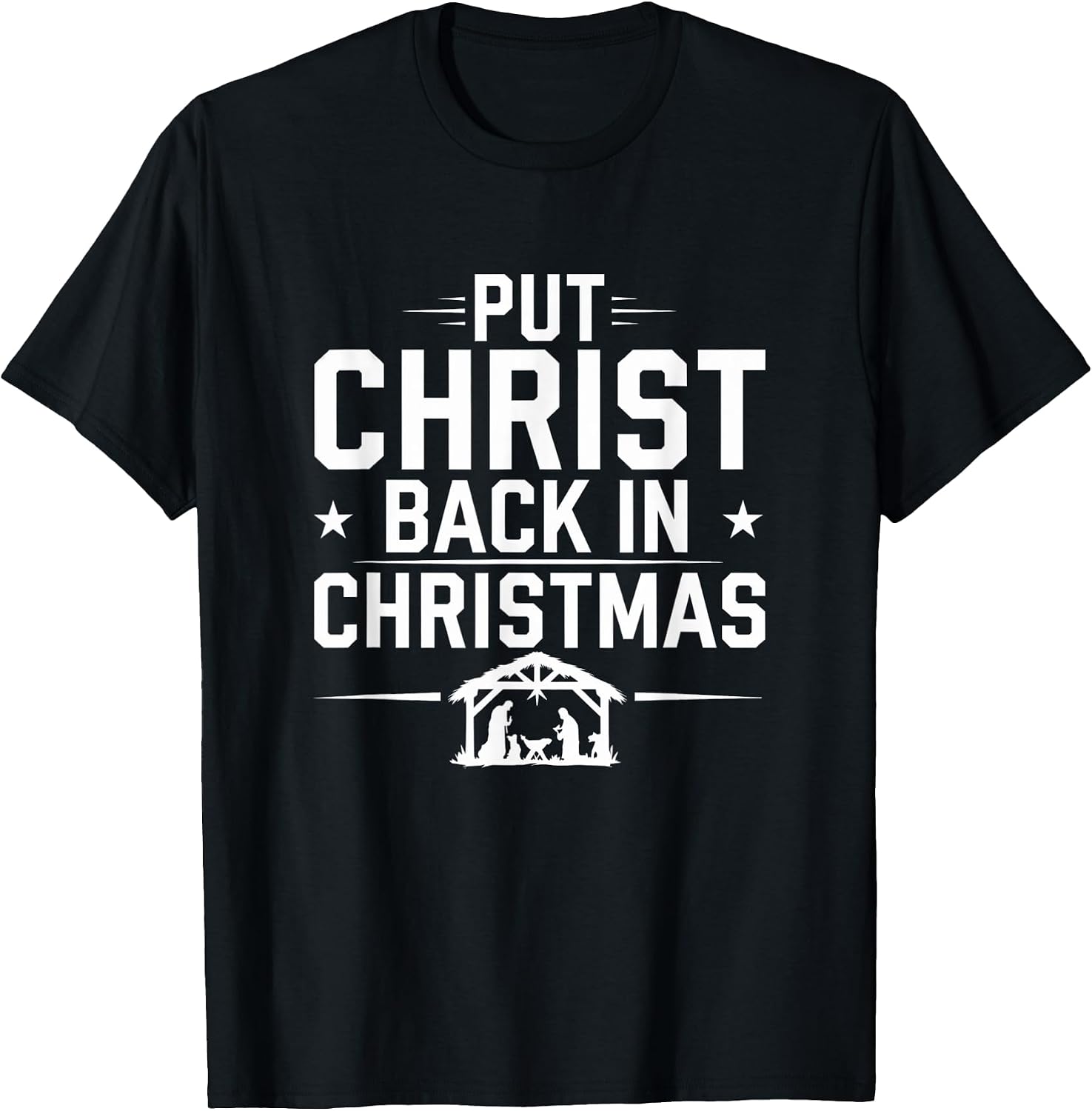 Put the Christ Back in Christmas Merch - Adult & Kids T-Shirts, Sweatshirts & Hoodies apparel design preview 1