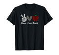 Peace Love Teach Teacher Supplies T-Shirt - Minimalist Print for Adults - T-Shirt, Sweatshirt, Hoodie