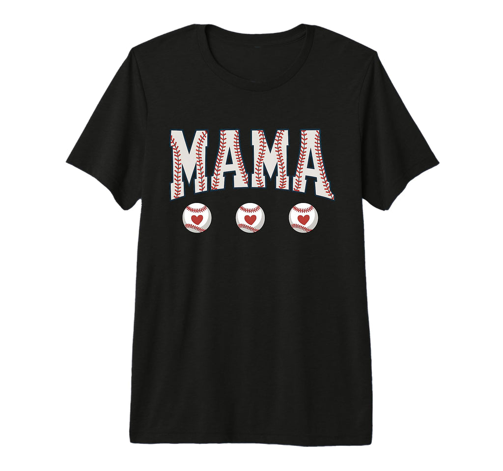 Coquette American Baseball Mom Mama T-Shirt - Custom Art Print Men Women - T-Shirt, Sweatshirt, Hoodie