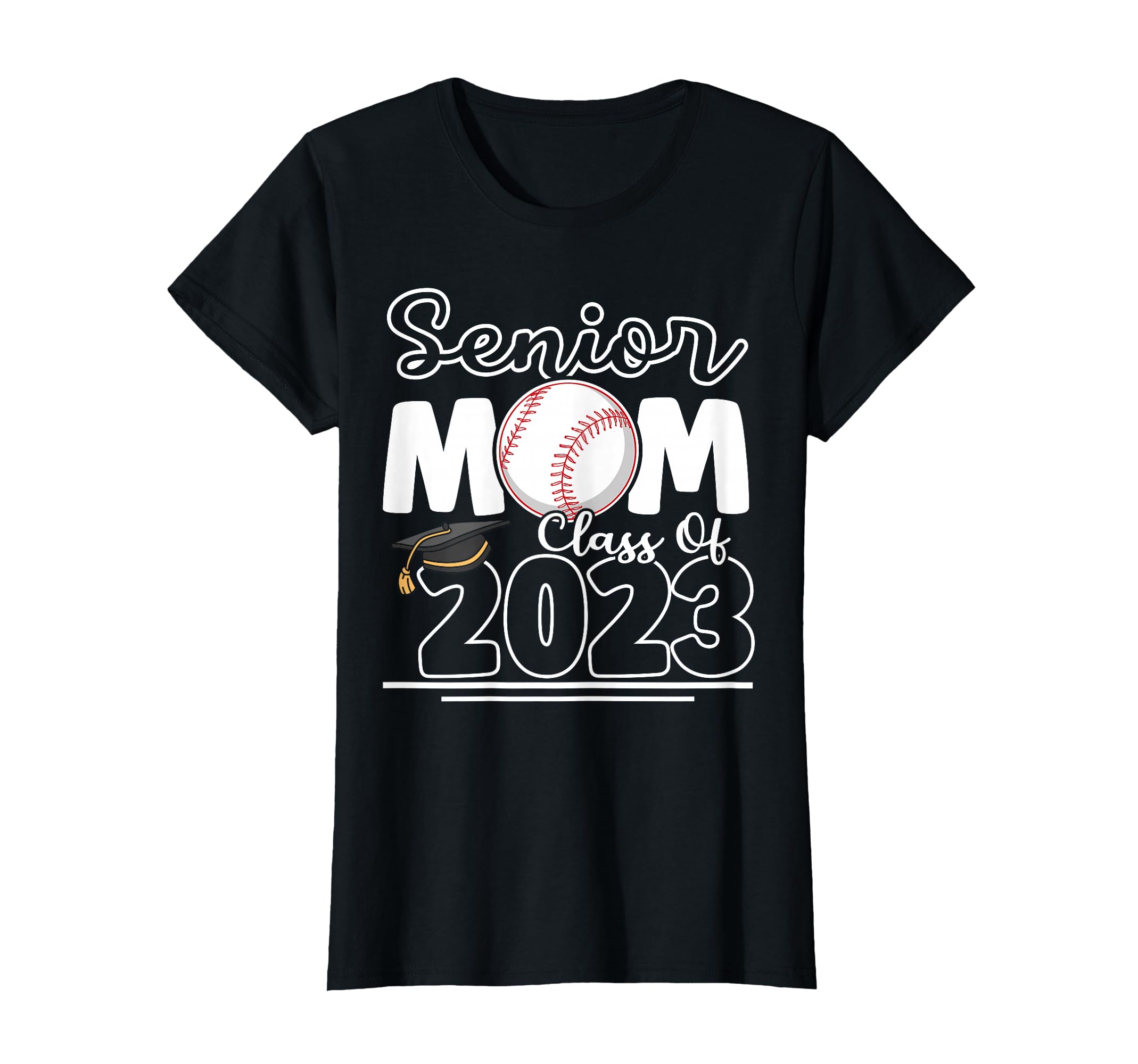 Senior Mom Class 2023 Baseball T-Shirt - Unique Graphic for Adults - T-Shirt, Sweatshirt, Hoodie