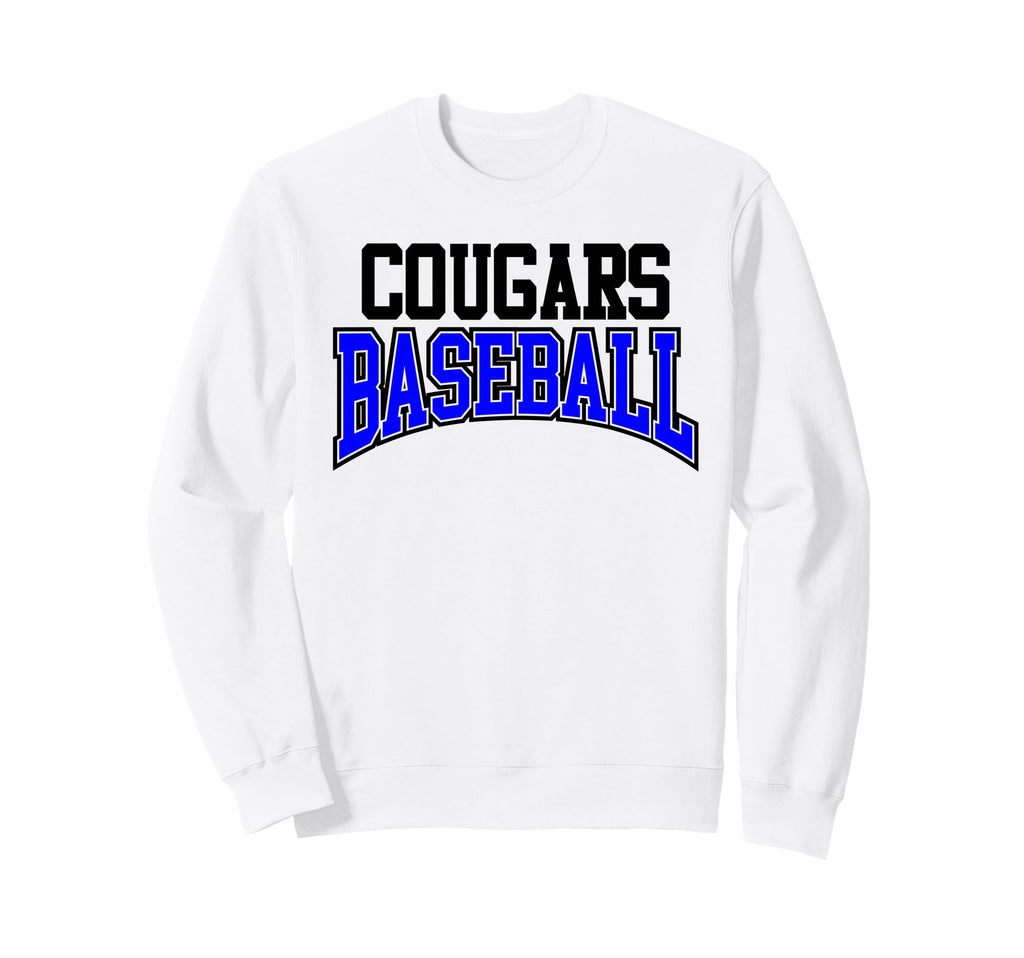 Cougars Baseball Mom Mascot Sports Sweatshirt - Minimalist Print Men Women - T-Shirt, Sweatshirt, Hoodie