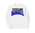 Cougars Baseball Mom Mascot Sports Sweatshirt - Minimalist Print Men Women - T-Shirt, Sweatshirt, Hoodie