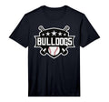 Mens Bulldogs Black Baseball Game Day Stars T-Shirt - Graphic Print Unisex - T-Shirt, Sweatshirt, Hoodie