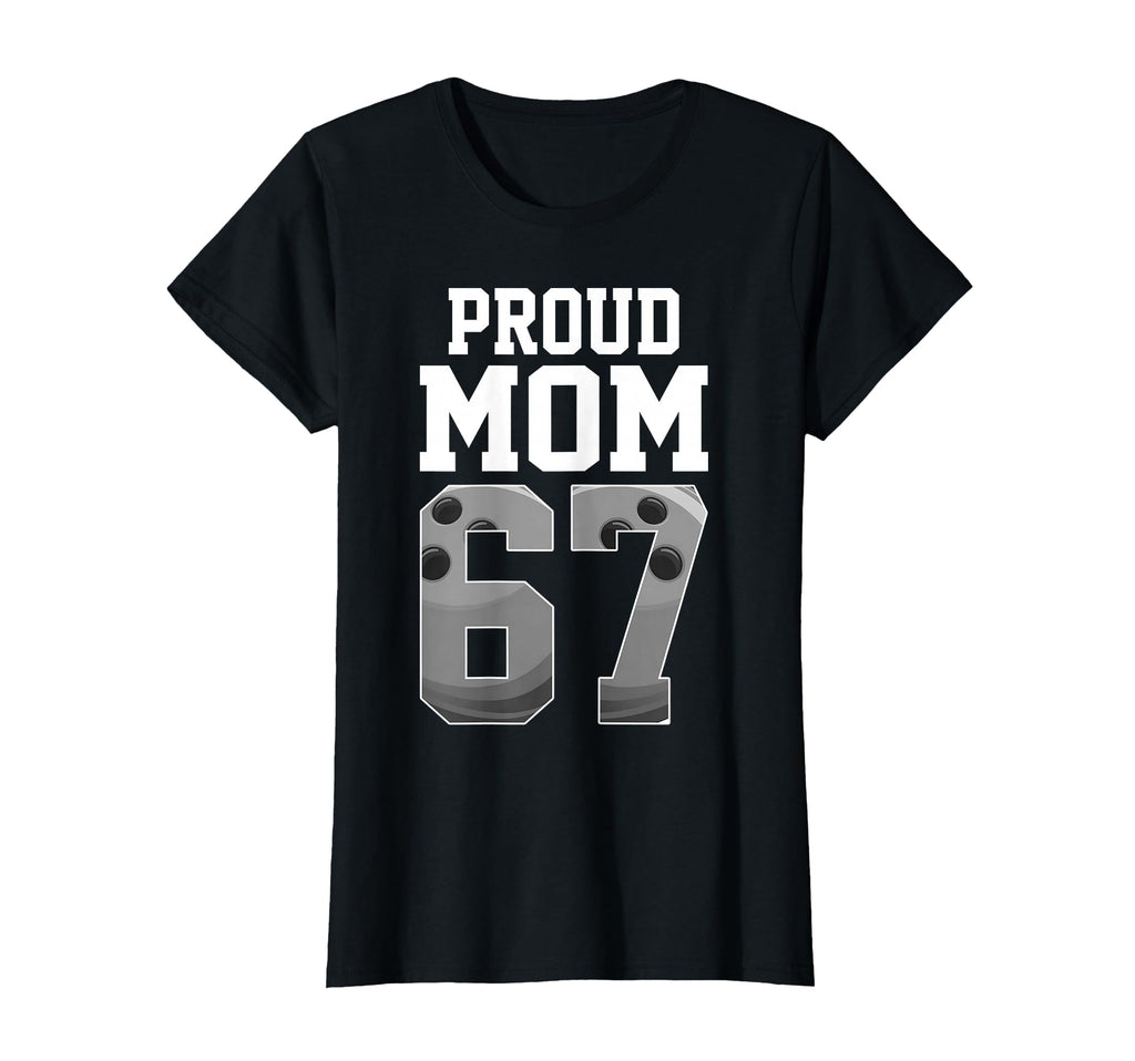 Womens Proud Mom Bowling Player Number 67 T-Shirt - Graphic Print Unisex - T-Shirt, Sweatshirt, Hoodie