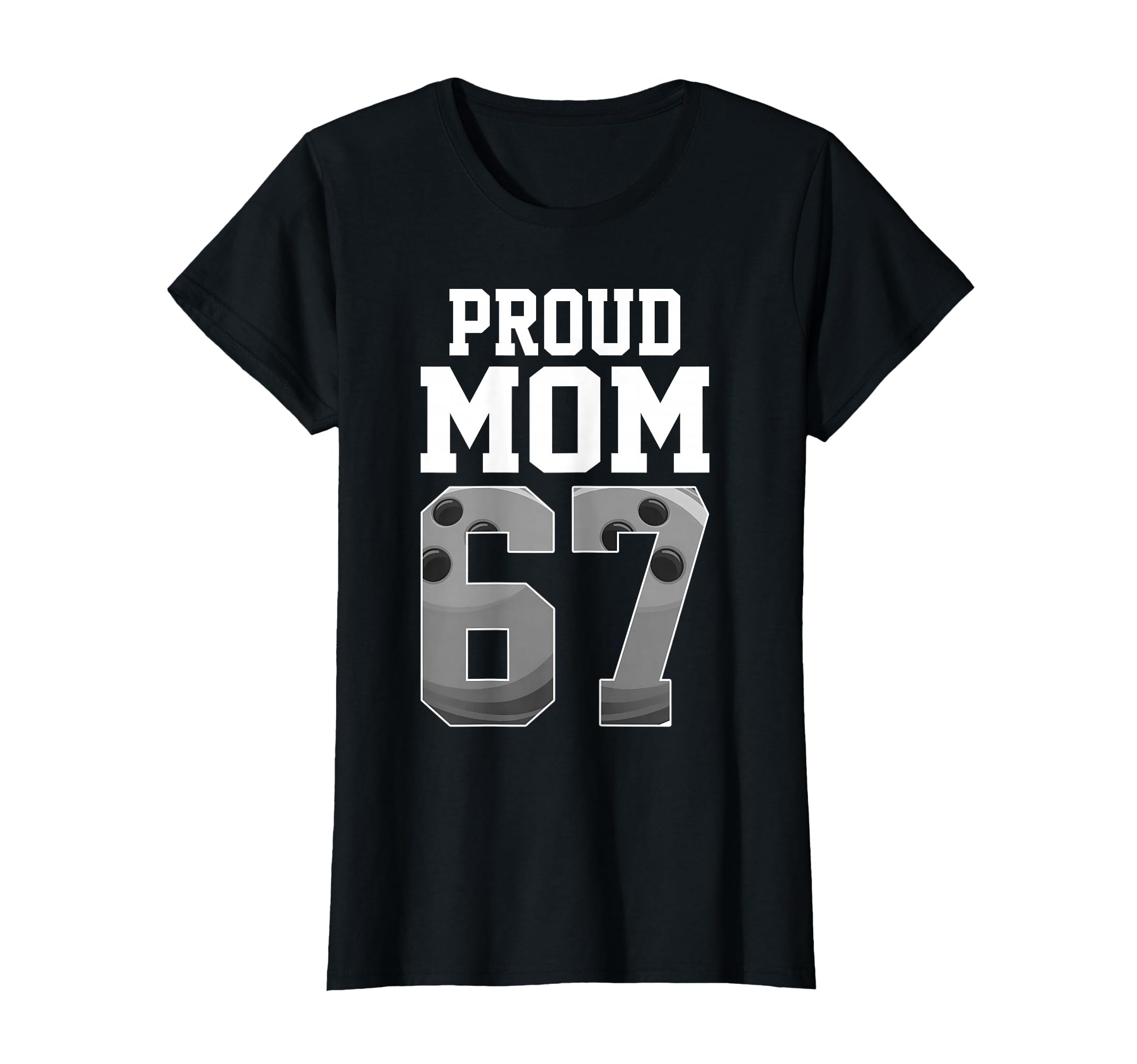Womens Proud Mom Bowling Player Number 67 T-Shirt - Graphic Print Unisex - T-Shirt, Sweatshirt, Hoodie