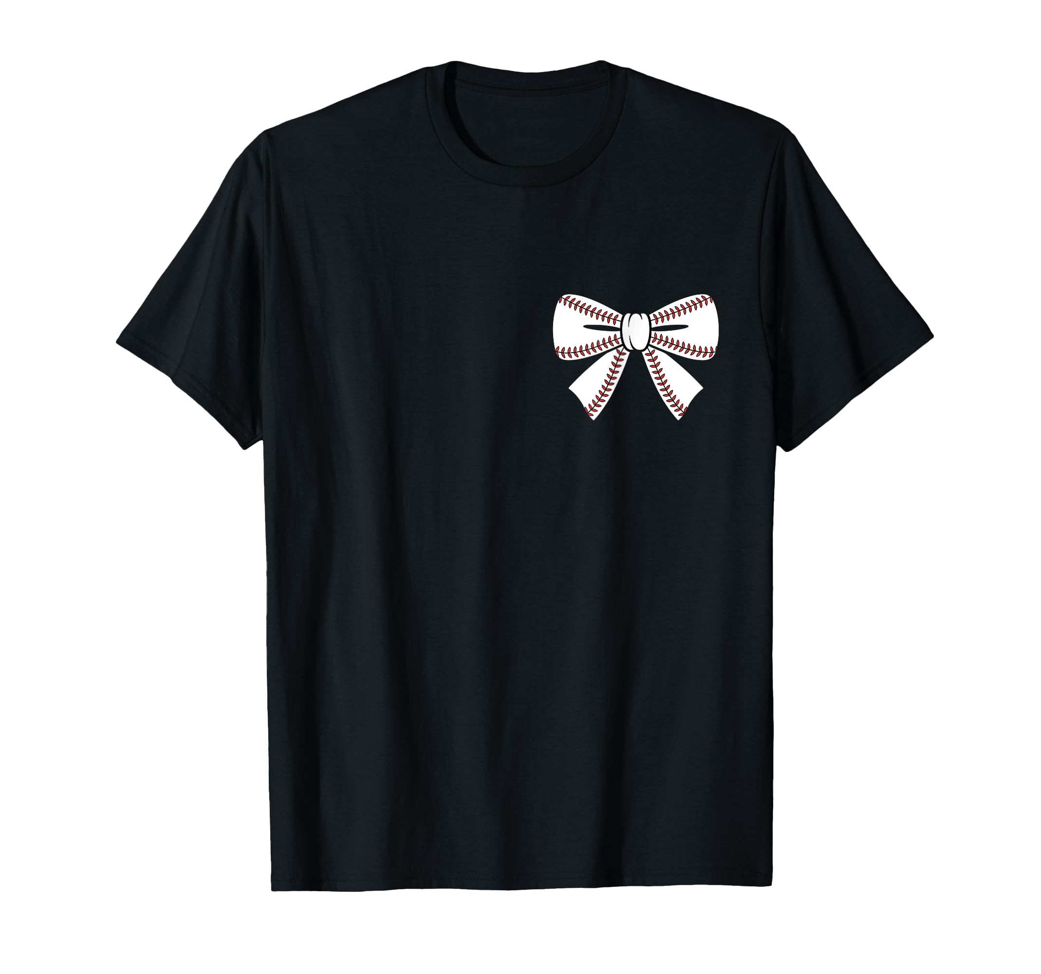 Baseball Bow Baseball Mom Mama T-Shirt - Novelty Apparel for Adults - T-Shirt, Sweatshirt, Hoodie