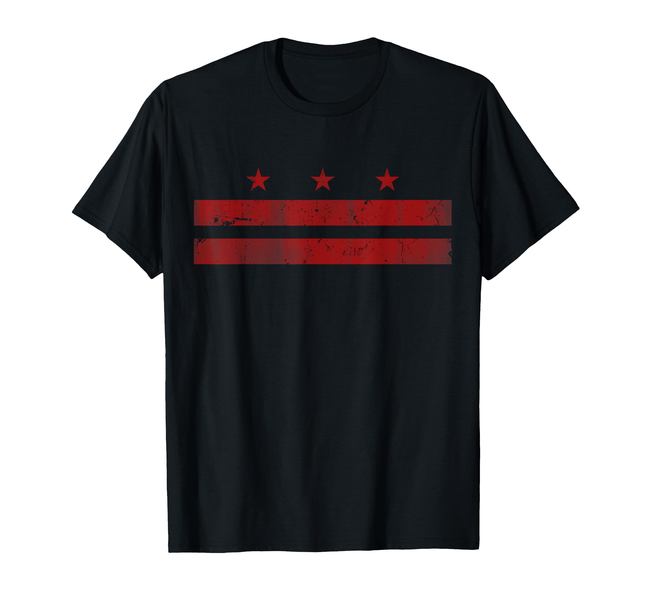 Washington D C Flag Distressed Fade T-Shirt - Custom Art Print for Adults - T-Shirt, Sweatshirt, Hoodie