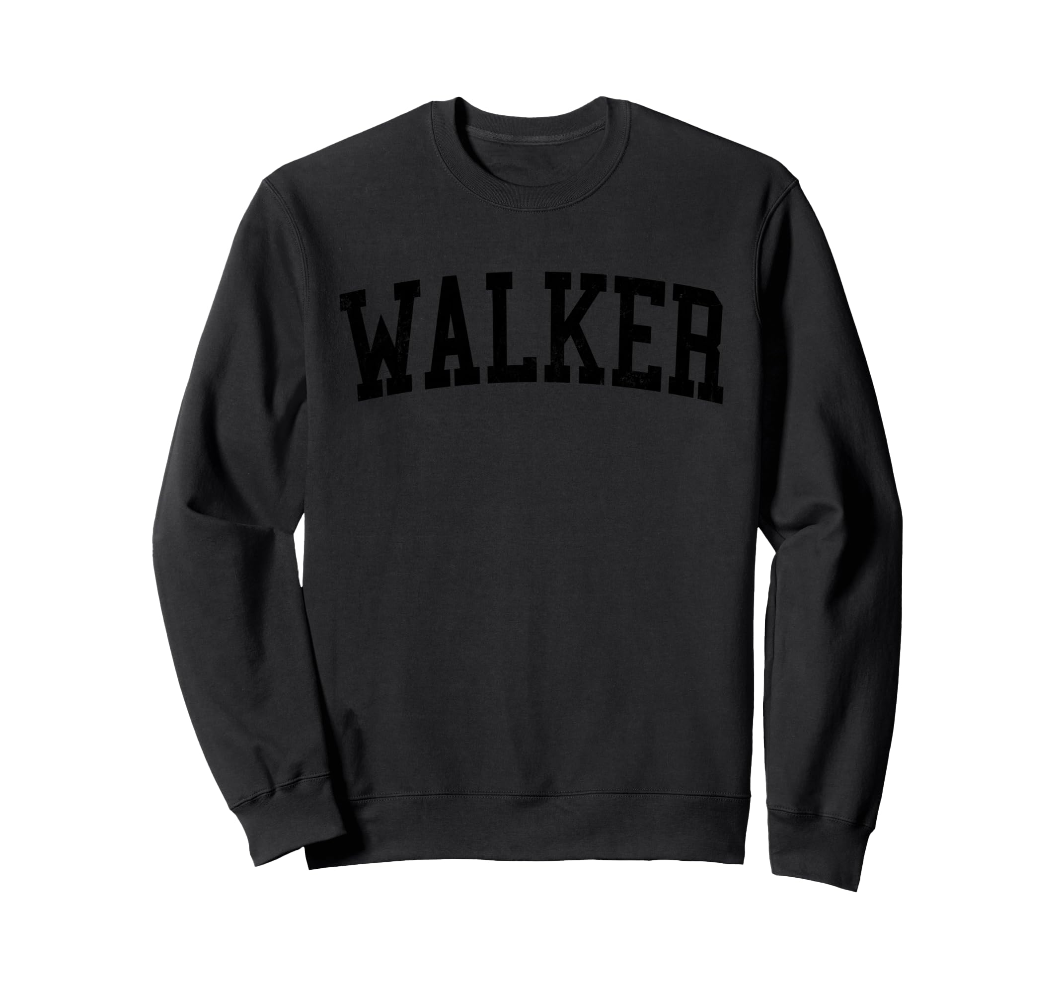Walker Mi Distressed Black Varsity Sweatshirt - Custom Art Print for Adults - T-Shirt, Sweatshirt, Hoodie