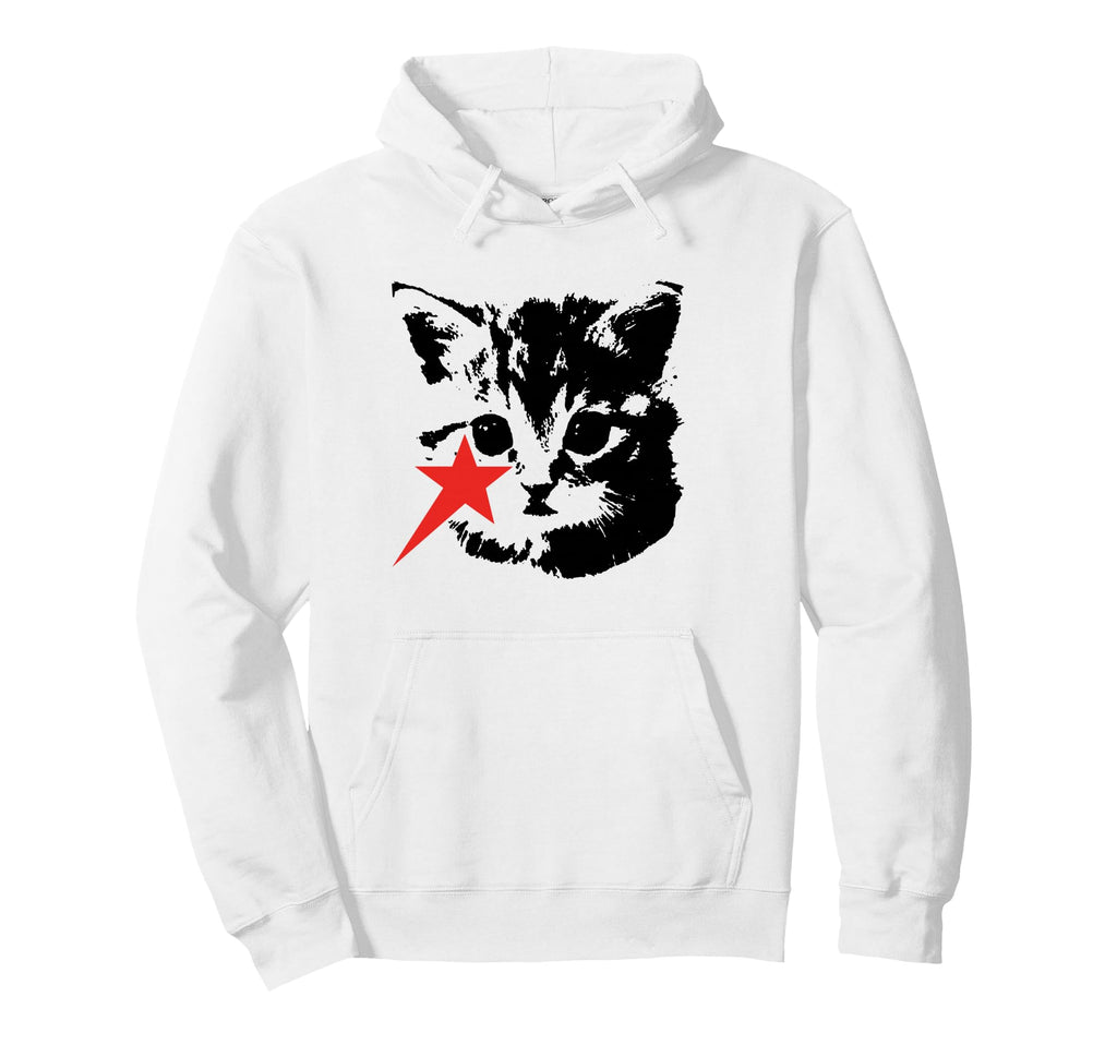 Y2K Cat Punk Rock Kitten Grunge 90S Hoodie - Minimalist Print for Adults - T-Shirt, Sweatshirt, Hoodie