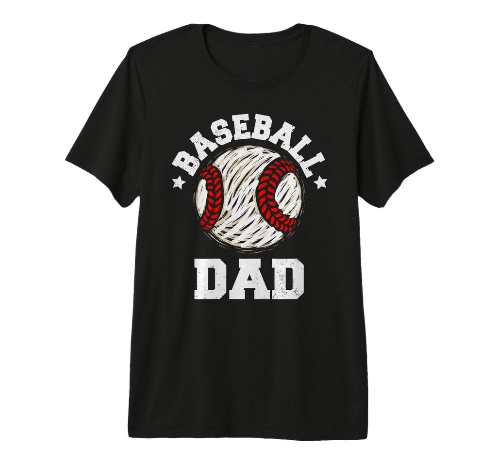 Mens Baseball Dad Distressed Funny T-Shirt - Streetwear Style for Adults - T-Shirt, Sweatshirt, Hoodie