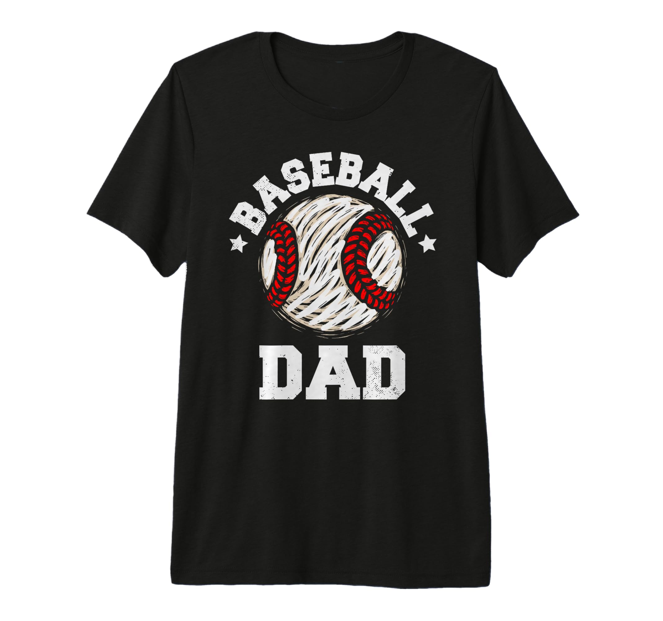 Mens Baseball Dad Distressed Funny T-Shirt - Streetwear Style for Adults - T-Shirt, Sweatshirt, Hoodie
