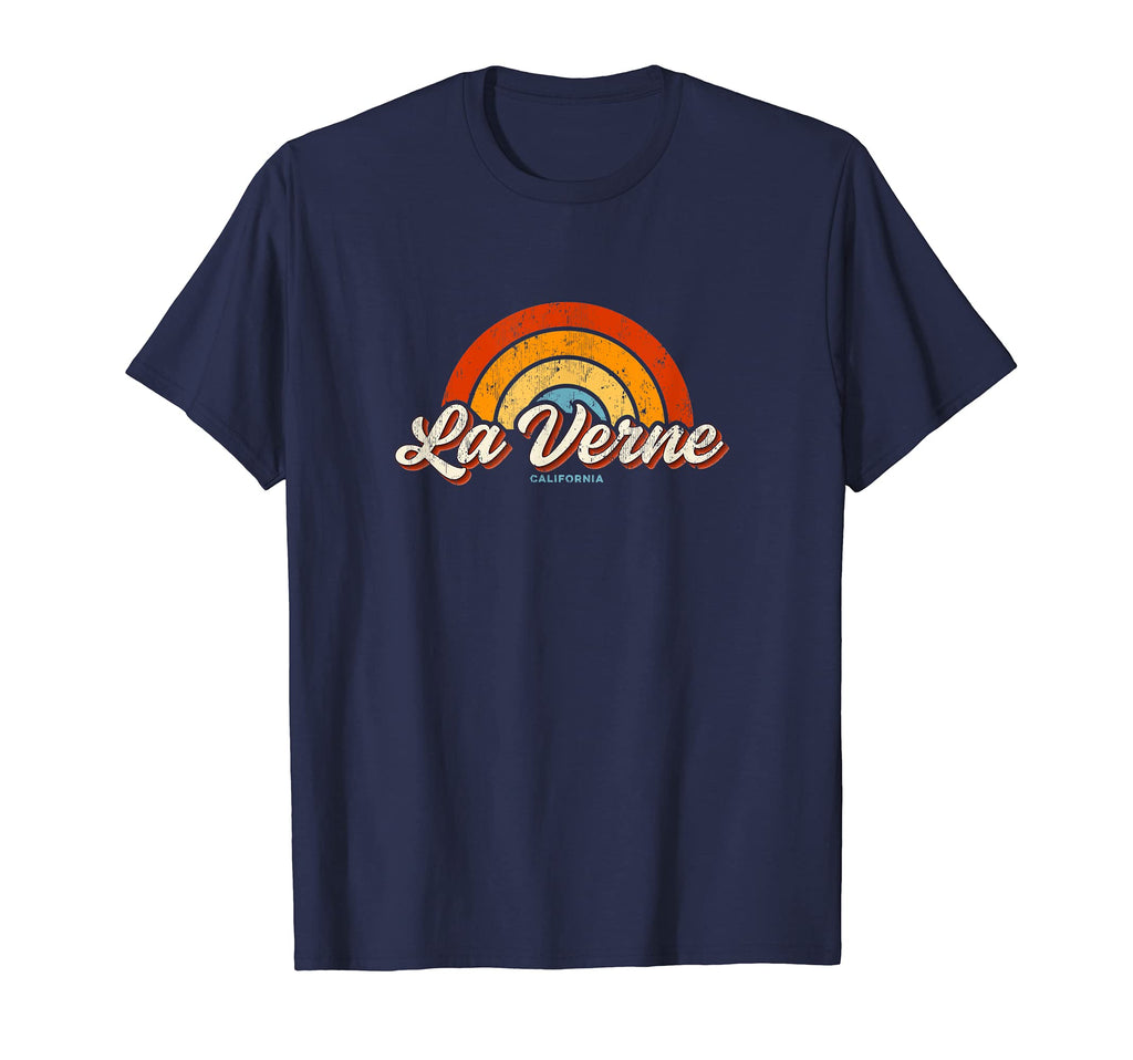 La Verne California Ca Rainbow 70S T-Shirt - Casual Everyday Wear Men Women - T-Shirt, Sweatshirt, Hoodie