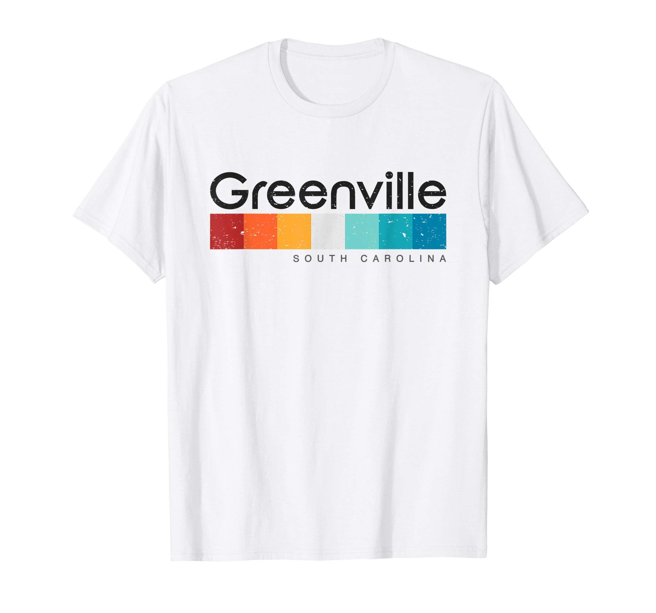 Greenville South Carolina 80S T-Shirt - Minimalist Print for Adults - T-Shirt, Sweatshirt, Hoodie
