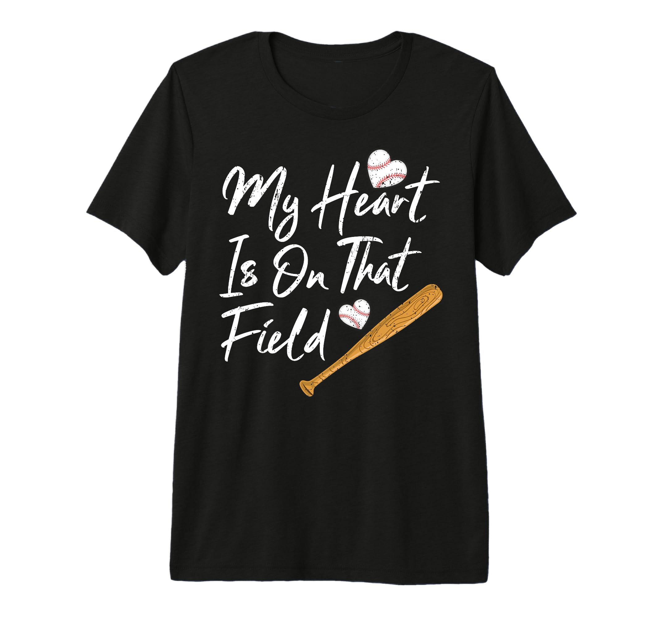 My Heart Is That Field Baseball Mom Mama T-Shirt - Graphic Print Men Women - T-Shirt, Sweatshirt, Hoodie