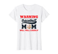 Womens Warning Baseball Mom Will T-Shirt - Casual Everyday Wear Unisex - T-Shirt, Sweatshirt, Hoodie
