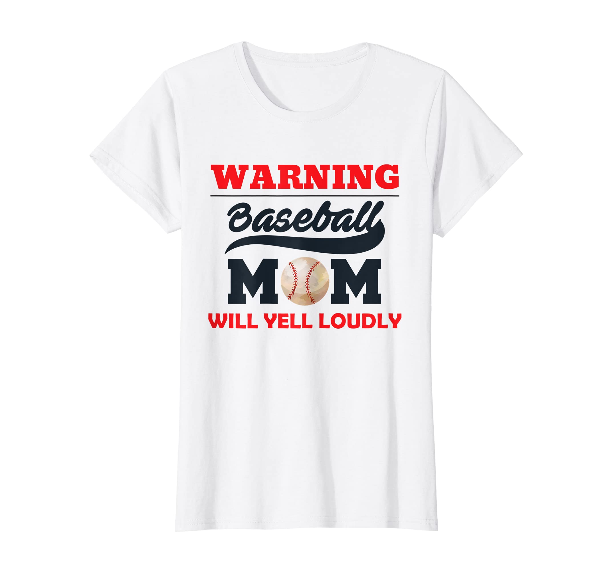Womens Warning Baseball Mom Will T-Shirt - Casual Everyday Wear Unisex - T-Shirt, Sweatshirt, Hoodie