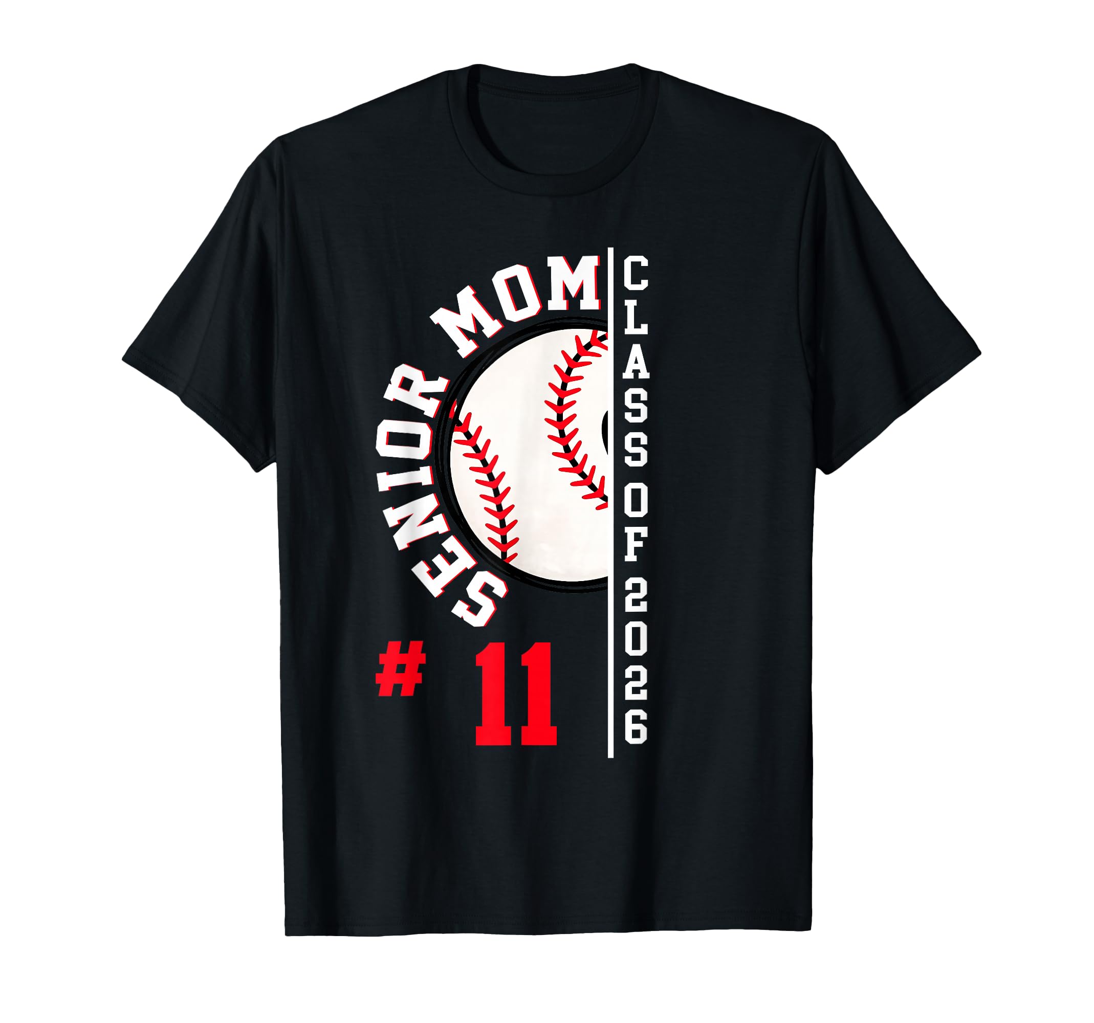Senior Mom Class 2026 Baseball Player T-Shirt - Novelty Apparel for Adults - T-Shirt, Sweatshirt, Hoodie