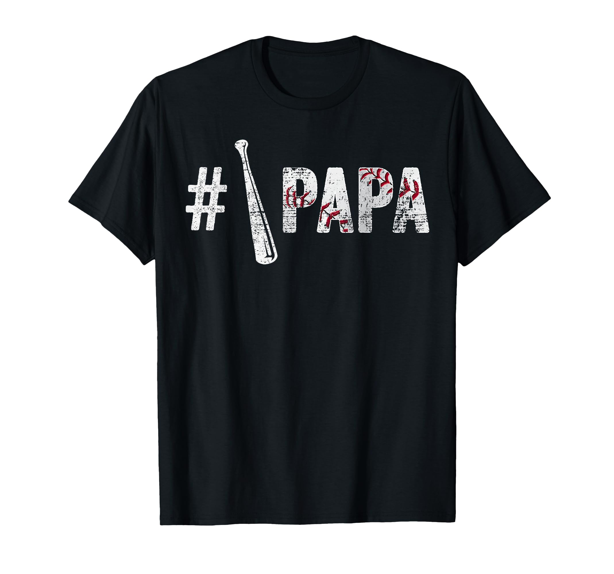 Number One Baseball Papa Fathers Day T-Shirt - Graphic Print for Adults - T-Shirt, Sweatshirt, Hoodie