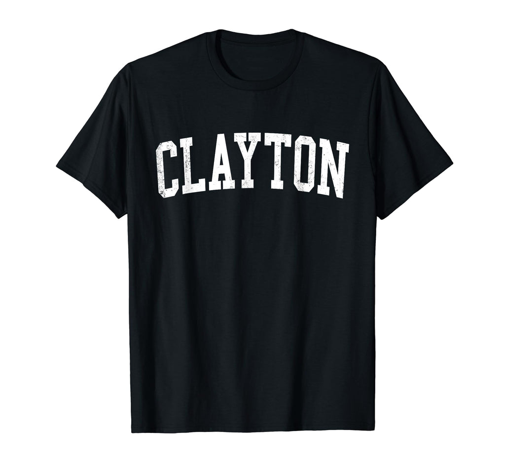 Clayton Ca Distressed White Varsity T-Shirt - Graphic Print for Adults - T-Shirt, Sweatshirt, Hoodie