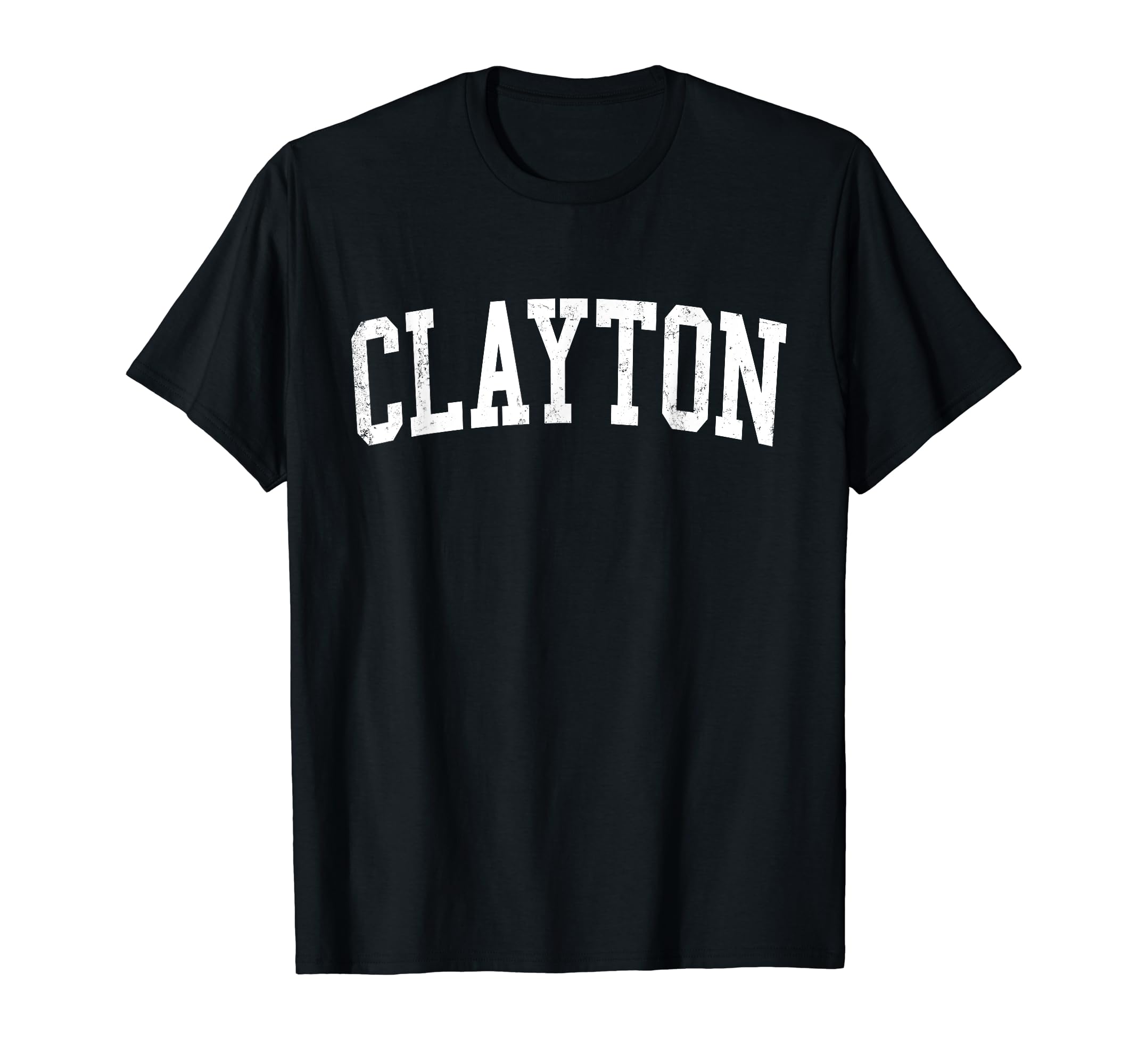 Clayton Ca Distressed White Varsity T-Shirt - Graphic Print for Adults - T-Shirt, Sweatshirt, Hoodie