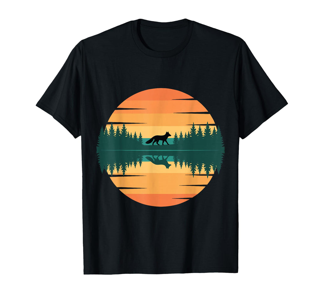 Minimalist Fox Silhouette Forest T-Shirt - Minimalist Print for Adults - T-Shirt, Sweatshirt, Hoodie
