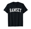 Ramsey Nj Distressed White Varsity T-Shirt - Fun Novelty Design for Adults - T-Shirt, Sweatshirt, Hoodie