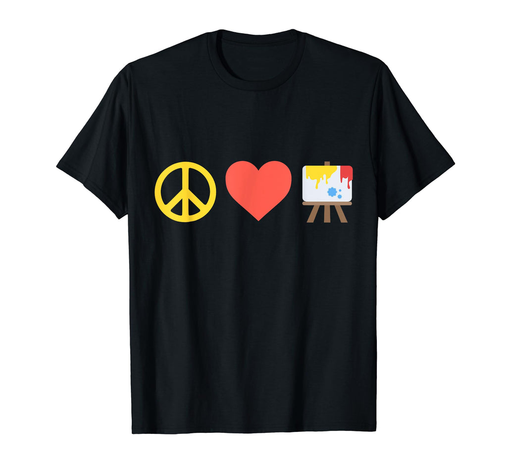 Peace Love Art T-Shirt - Casual Everyday Wear for Adults - T-Shirt, Sweatshirt, Hoodie