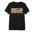Marty 70S 80S Sunset Stripe Tri Blend T-Shirt - Graphic Print for Adults - T-Shirt, Sweatshirt, Hoodie
