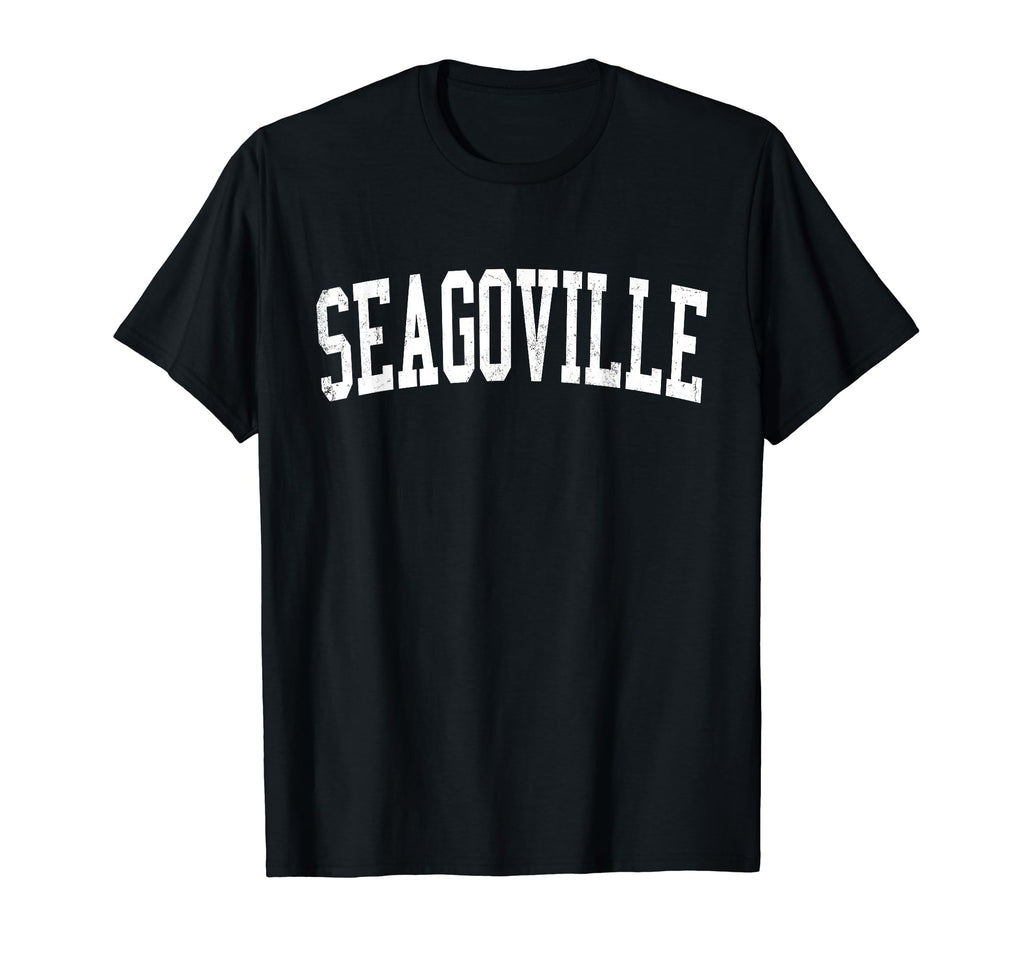 Seagoville Tx Distressed White Varsity T-Shirt - Custom Art Print Men Women - T-Shirt, Sweatshirt, Hoodie