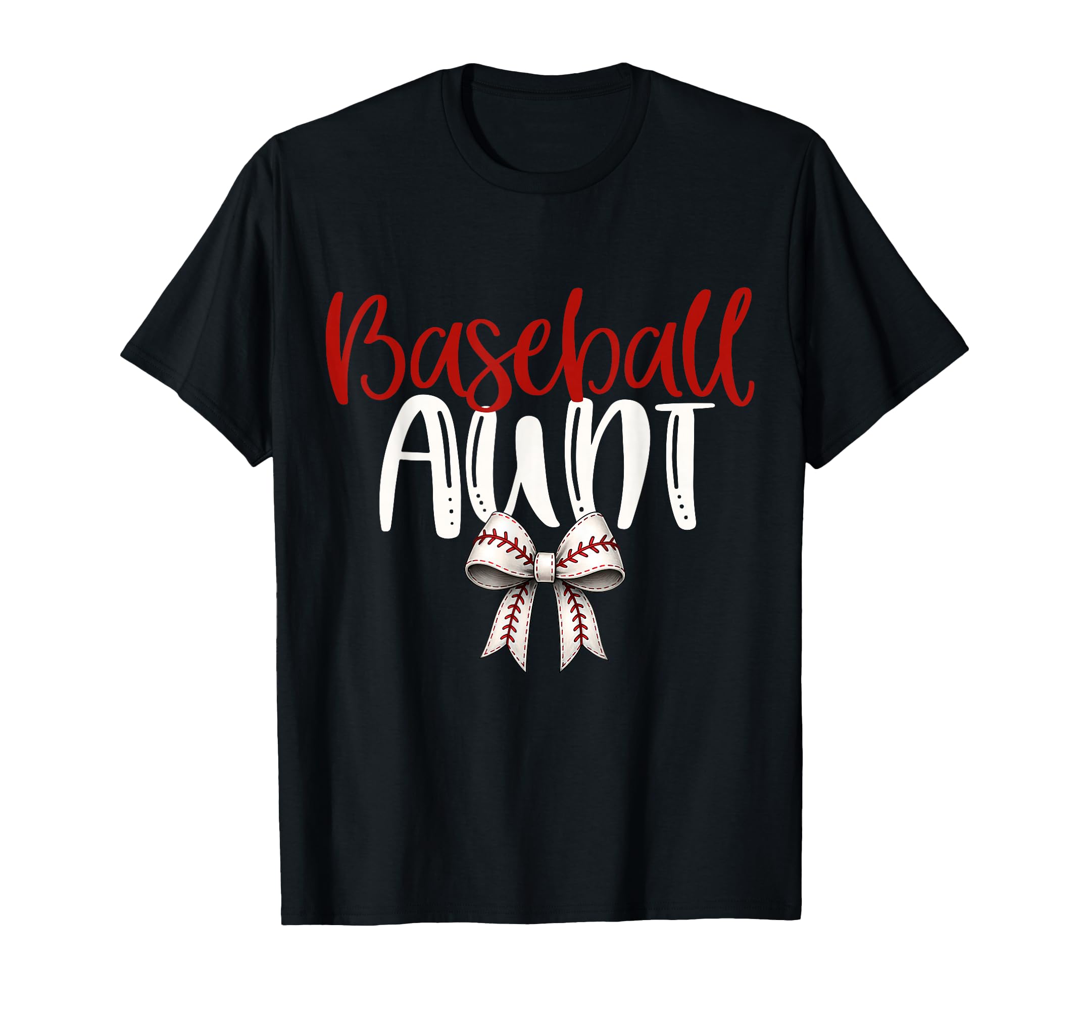 Baseball Aunt Coquette Bow Game Day T-Shirt - Unique Graphic Men Women - T-Shirt, Sweatshirt, Hoodie