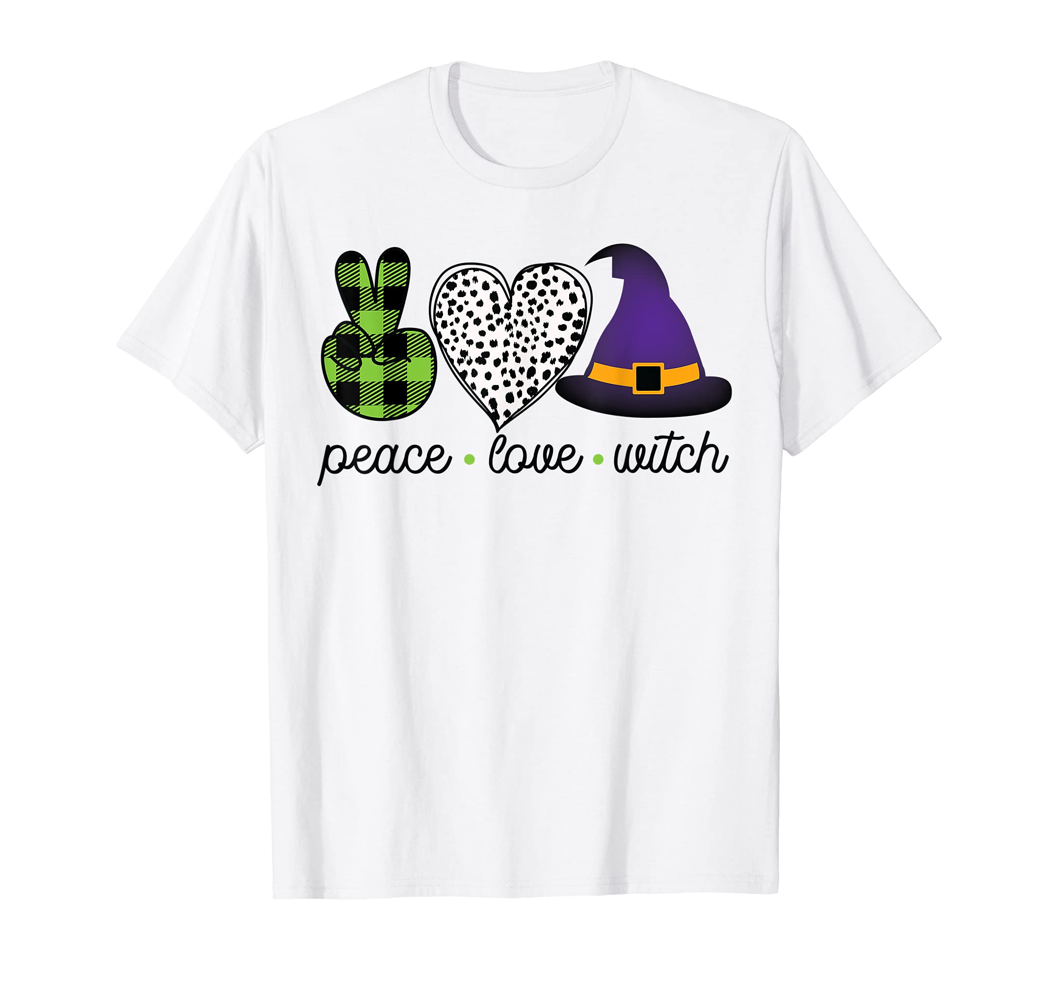 Peace Love Witch Halloween T-Shirt - Unique Graphic Men Women - T-Shirt, Sweatshirt, Hoodie