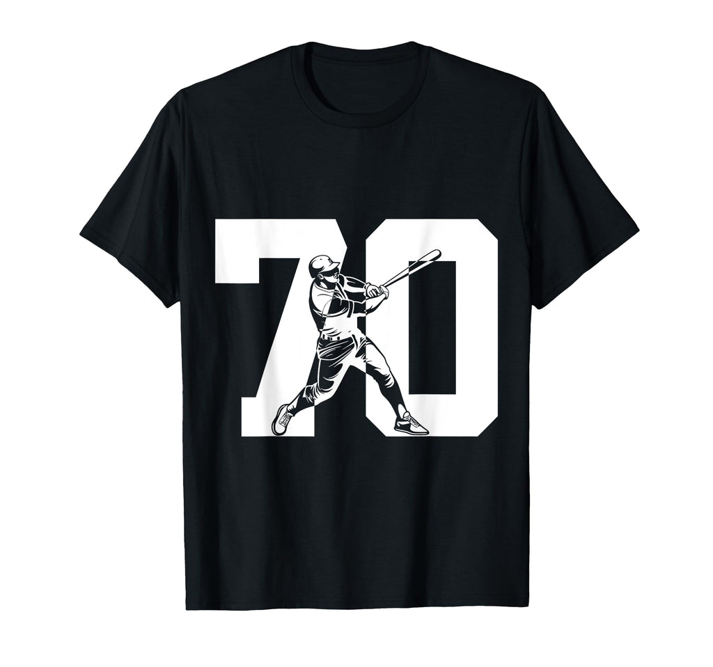 Number 70 Years Baseball 70Th Birthday T-Shirt - Unique Graphic Men Women - T-Shirt, Sweatshirt, Hoodie