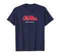 Ole Miss Baseball Logo Stack T-Shirt - Casual Everyday Wear for Adults - T-Shirt, Sweatshirt, Hoodie